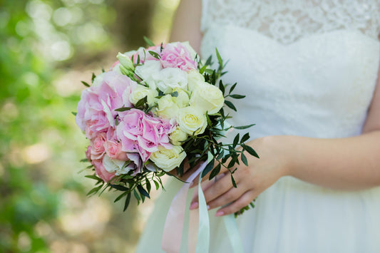 White rose wedding bouquet available for same day flower delivery in Los Angeles