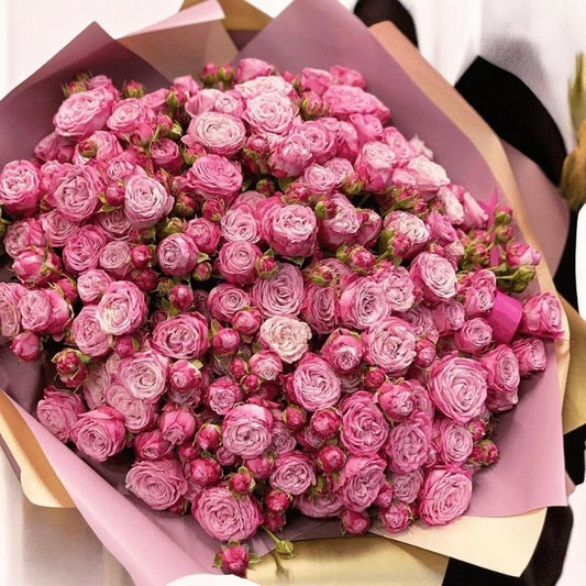 Elegant Medium Pink Rose Bouquet