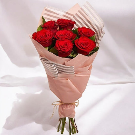 Bouquet of 7 red roses